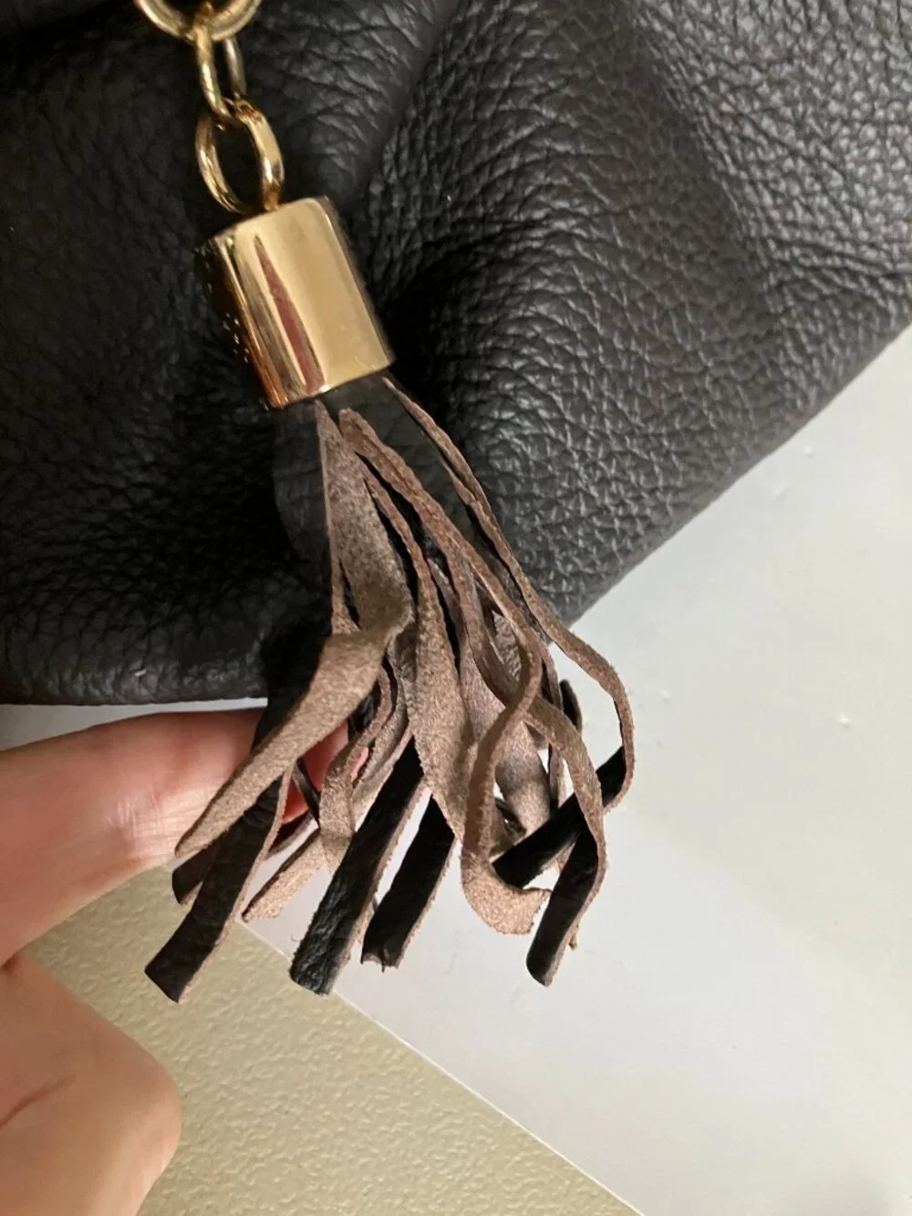 APC XL Brown Pebble Grain Leather Hobo Bag Zippers Pockets